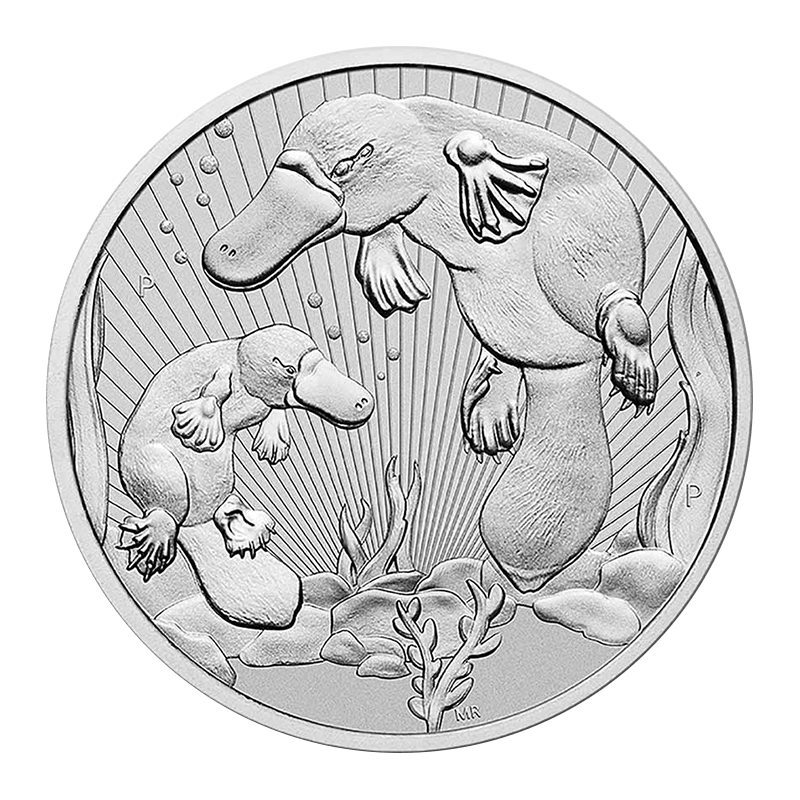 Image for 2 oz Australian Piedfort Platypus Silver Coin (2021) from TD Precious Metals